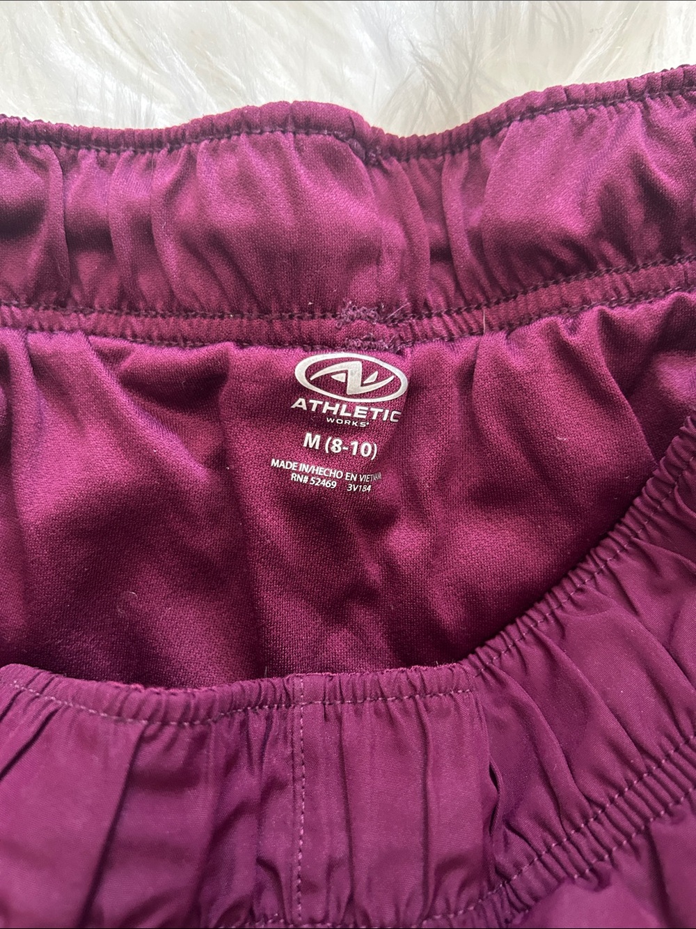 Set of 2 Athletic Works Women's Deep Plum & Pink Athletic Shorts - Picture 2 of 6